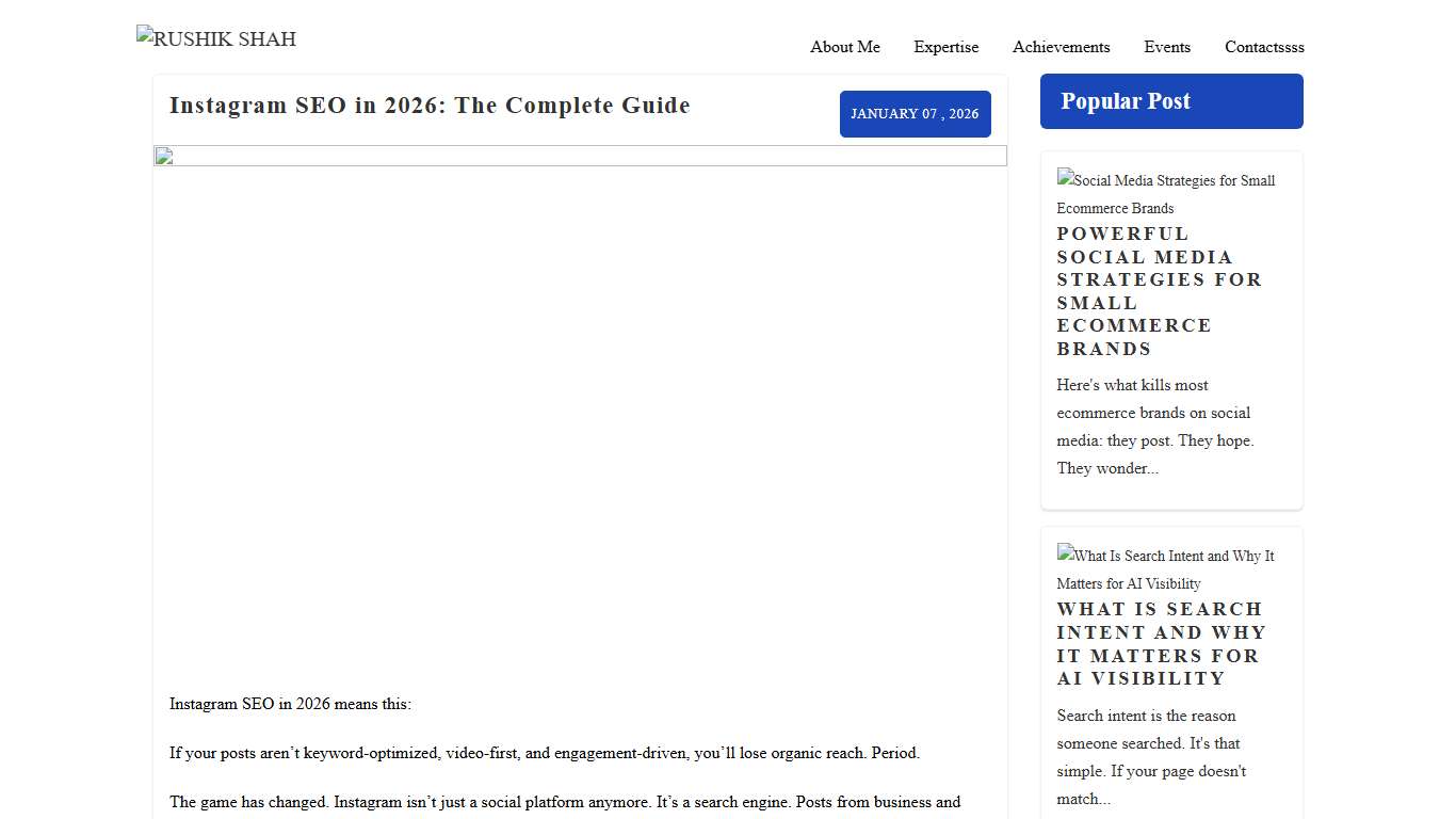 Instagram SEO in 2026: The Complete Guide
